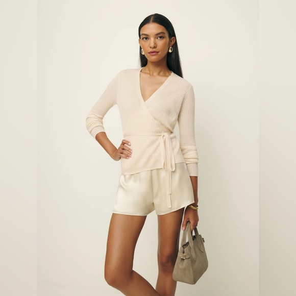 Reformation Sweaters - Reformation Blaire Ribbed Wrap Cardigan